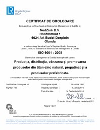 Certificat de omologare ISO 9001