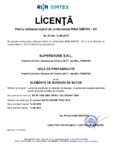 Licenta pentru utilizarea marcii de conformitate RINA SIMTEX - OC Nr 23 14 08 2019 pentru