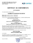 Certificat de conformitate 23 P 14 08 2019 - Elemente de borduri de beton SUPERSTONE -