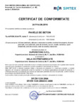 Certificat de conformitate 24 P/14.08.2019 - Pavele de beton SUPERSTONE - Pavele SUPERSTONE