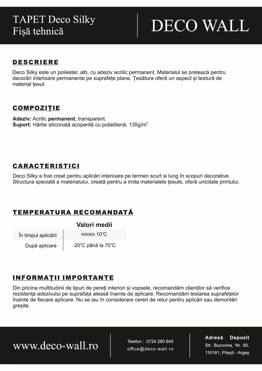 Pagina 2-Fisa tehnica tapet DECO WALL Fete, Baieti, Abstract, Texturi, Flori, Natura, Orase, Animale...