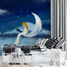 Fototapet Fairy on Moon - Fototapet personalizat - model Fete 