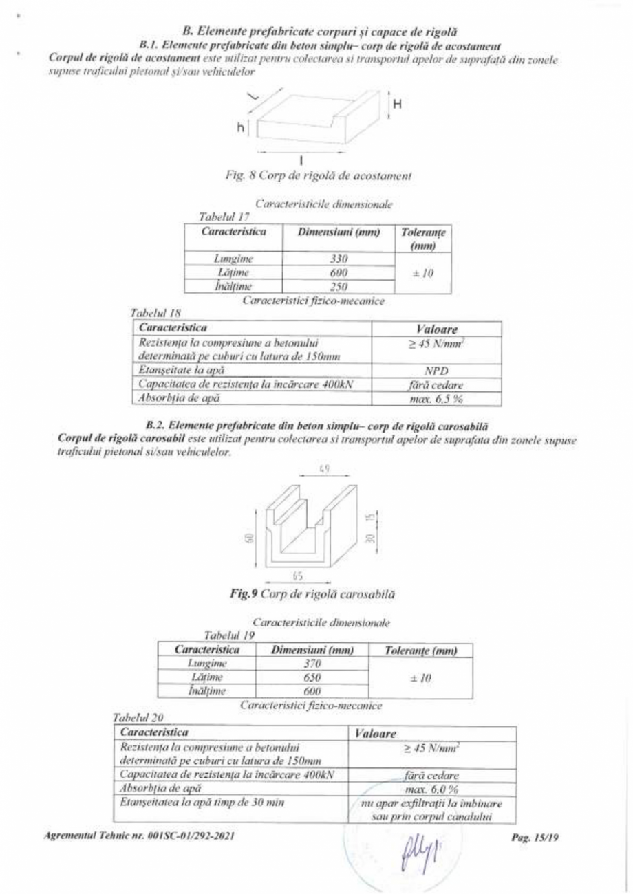 Pagina 15 - Agrement Tehnic 001SC-01/292-2021 - procedeu de realizare - Elemente prefabricate din...