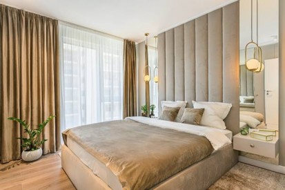 Vedere dormitor contemporan Design interior - Apartament - stil contemporan elegant