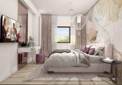 Dormitor in stil contemporan Design interior - Apartament - stil contemporan in nuante deschise
