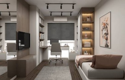 Interior apartament in stil contemporan Design interior - Apartament - stil contemporan in nuante neutre