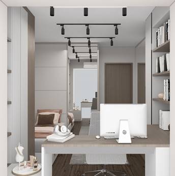 Interior dormitor in stil contemporan Design interior - Apartament - stil contemporan in nuante neutre