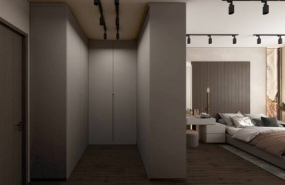 Vedere de aproape - dormitor in stil contemporan Design interior - Apartament - stil contemporan in