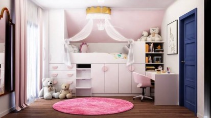 Dormitor copil Design interior - Casa - stil contemporan, accent albastru