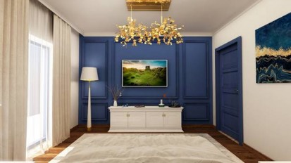 Living in stil contemporan, cu accent albastru Design interior - Casa - stil contemporan, accent albastru