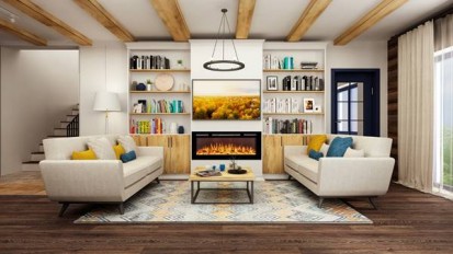 Living in stil contemporan Design interior - Casa - stil contemporan, accent albastru