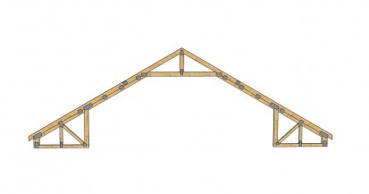 Ferme din lemn pentru acoperis mansarda pe placa de beton Ferme mansarda Ferme din lemn pentru