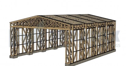 Hala de producție Miradex Hale prefabricate pe structura de lemn