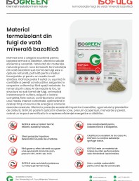 Material  termoizolant din fulgi de vată  minerală bazaltică