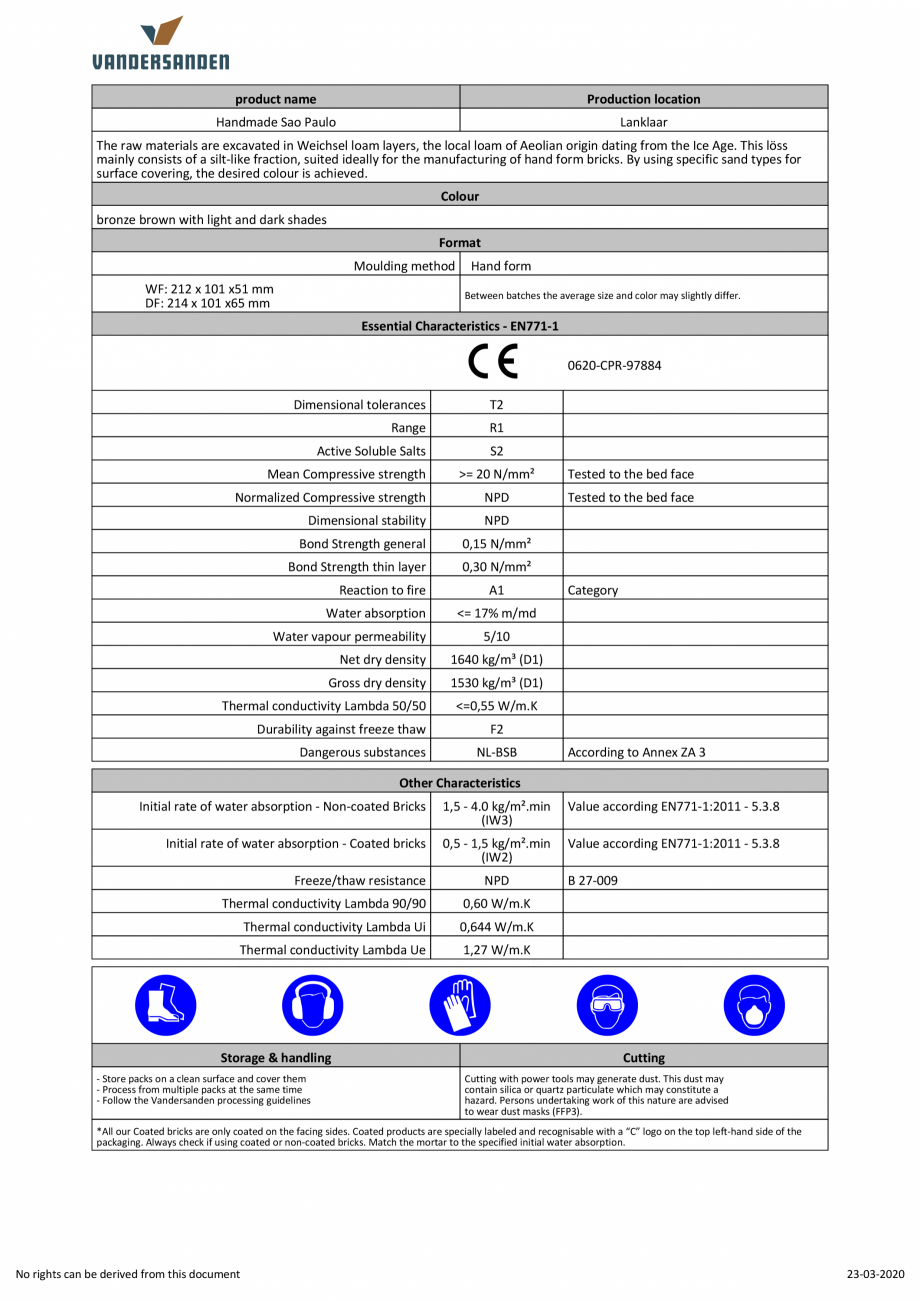 Pagina 1-Caramida aparenta klinker - Sao Paulo Amedio Ideas SM65 Fisa tehnica Engleza product name
...