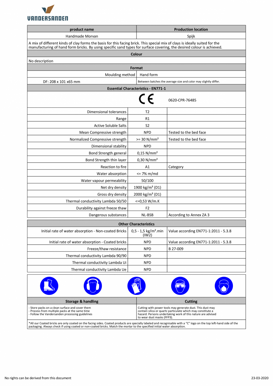 Pagina 3-Caramida aparenta klinker - Morvan Amedio Ideas SM65 Fisa tehnica Engleza  and recognisable with a...