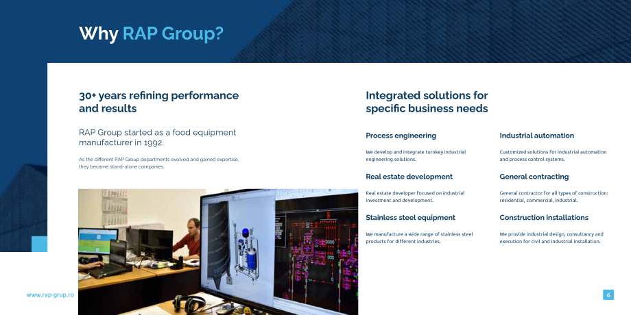 Pagina 5-RAP Group - Solutii ingineresti pentru afacerea ta  Catalog, brosura Engleza rocess
technologies for...