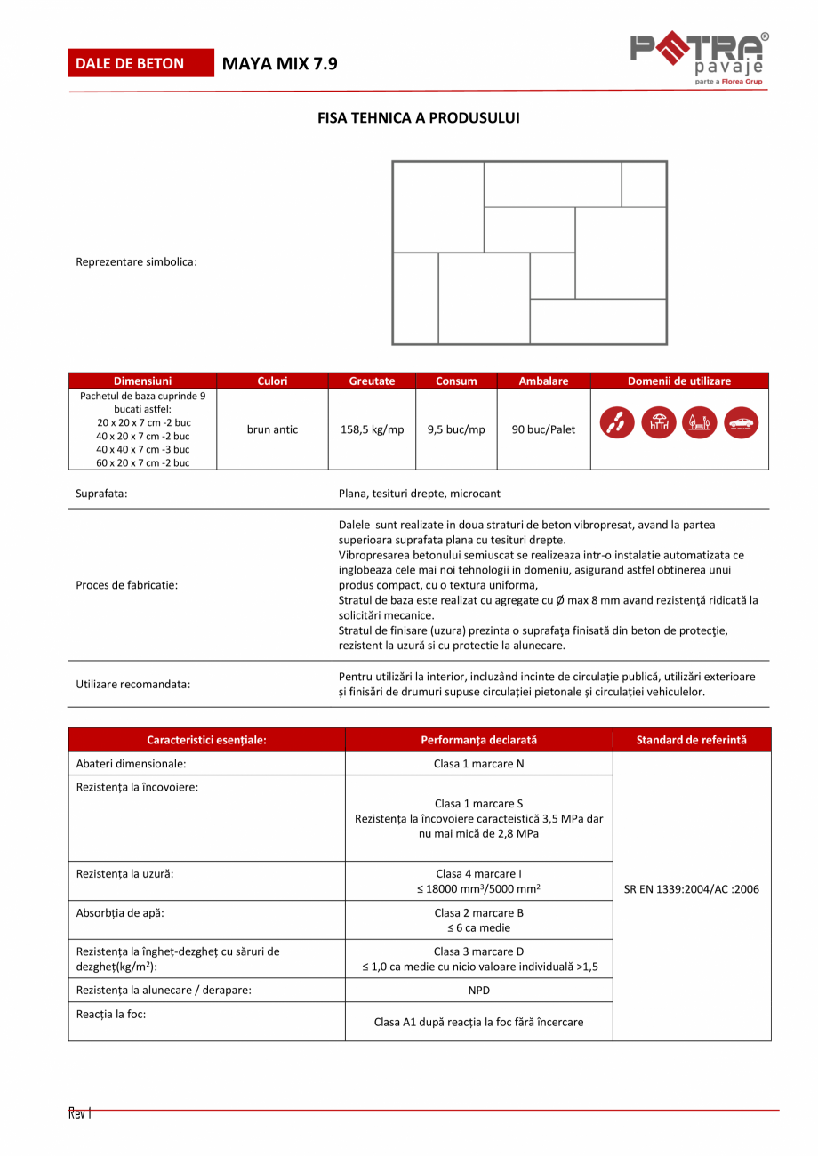 Pagina 1 - Fisa tehnica pavaj MAYA MIX 7.9 microcant Petra Pavaje Fisa tehnica DALE DE BETON

MAYA...