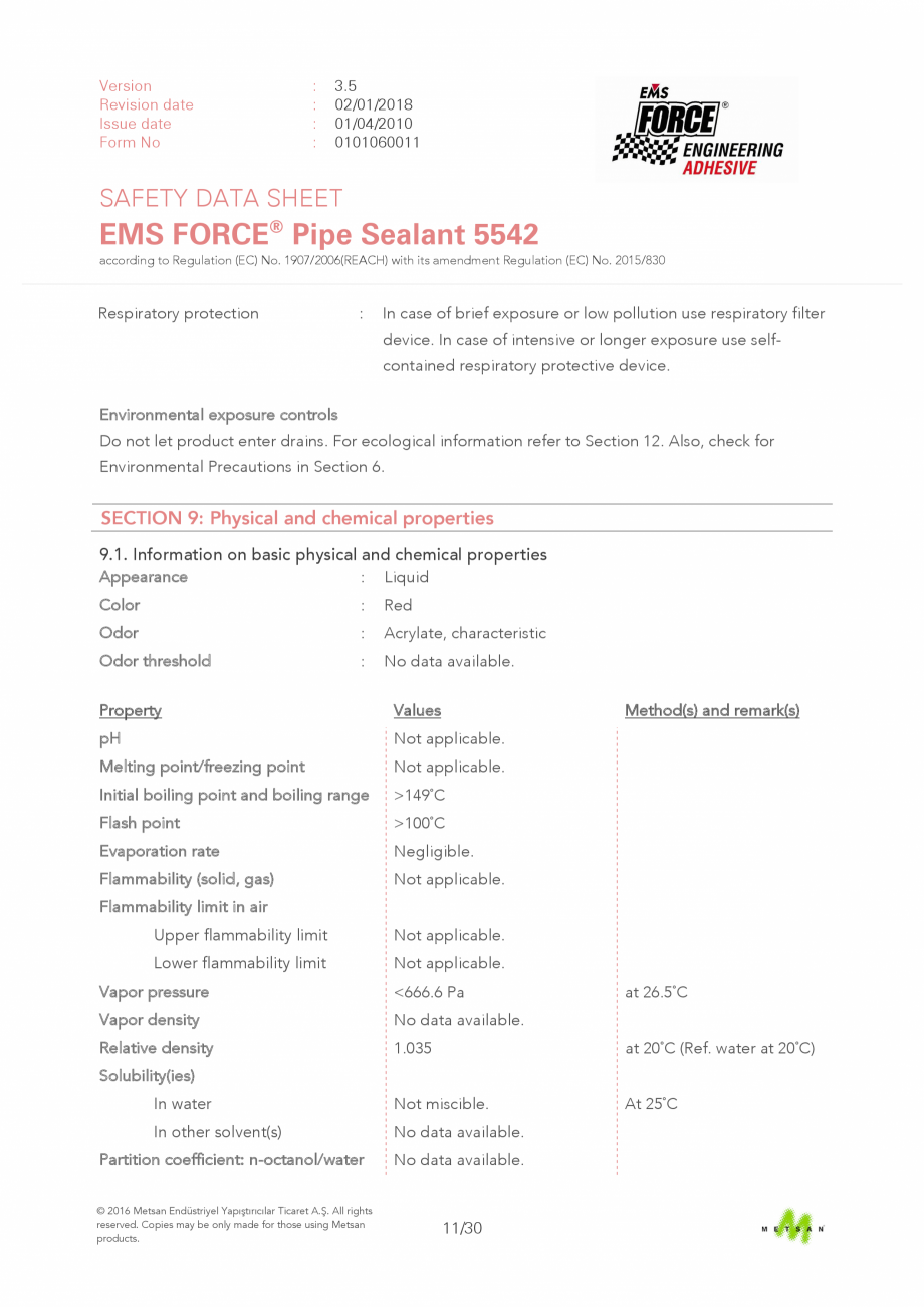 Pagina 11 - Prezentare produs - Adeziv etansare filete metalice EMS FORCE EMS FORCE 5542 Catalog,...