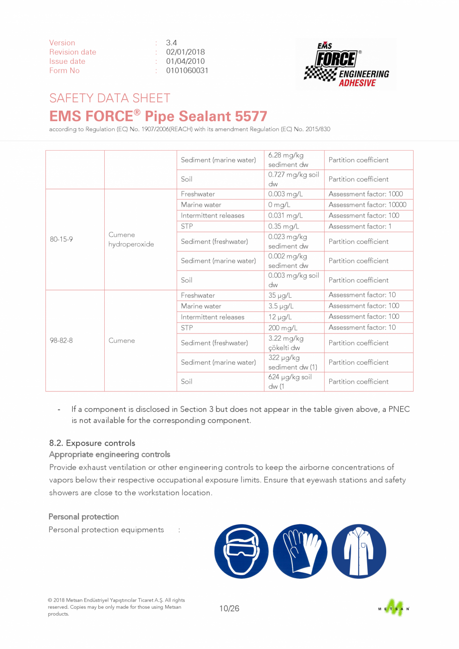 Pagina 10 - Descriere produs - adeziv etansare filete metalice EMS FORCE EMS FORCE 5577 Catalog,...