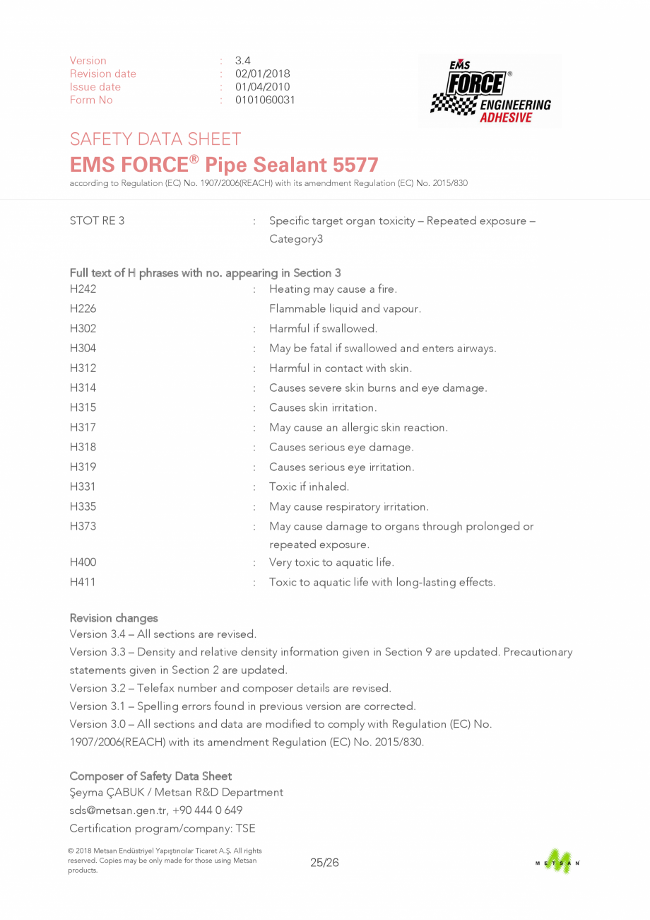 Pagina 25 - Descriere produs - adeziv etansare filete metalice EMS FORCE EMS FORCE 5577 Catalog,...