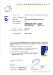 Certificat AGA pentru adeziv etansare filete metalice EMS FORCE - EMS FORCE 5577