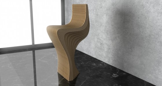 GUBROT Detalii - scaun parametric SP-003 - Scaune decorative din lemn pentru amenajari de interior GUBROT