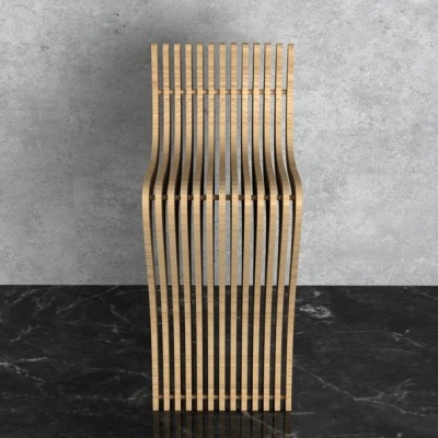 GUBROT Vedere din fata - scaun parametric SP-003 - Scaune decorative din lemn pentru amenajari de