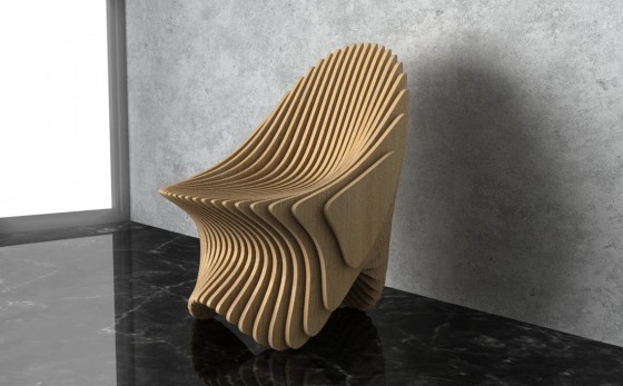 GUBROT Vedere laterala - scaun parametric SP-004 - Scaune decorative din lemn pentru amenajari de interior