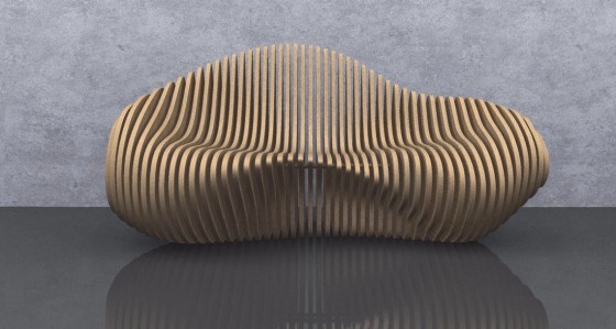 GUBROT Vedere de aproape - Canapea parametrica BC-007 - Banci canapele decorative din riflaje de lemn