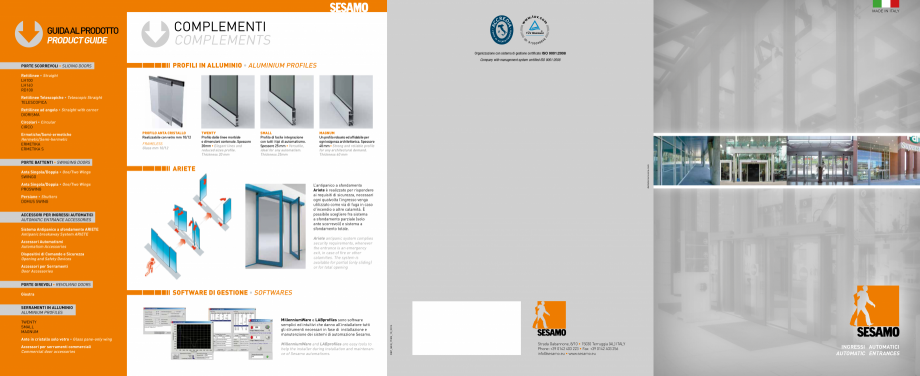 Pagina 1-Usi automate ermetice, pentru laboratoare, spitale, sali de operatie  SESAMO Catalog, brosura...