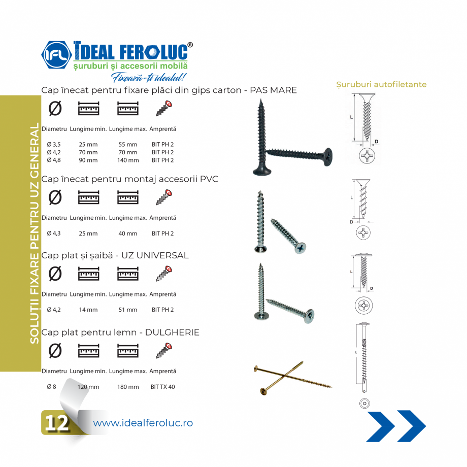 Catalog suruburi si solutii de fixare Catalog, brosura Romana