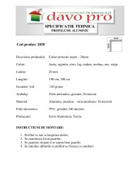 Profilul din aluminiu de tip coltar treapta - Cod 42002