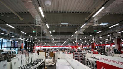 Electrocasnice - vedere de aproape sonorizare ambientala supermarket (200-300 m²) Sisteme sonorizare si digital signage