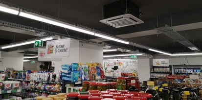 Raionul de conserve sonorizare ambientala supermarket (200-300 m²) Sisteme sonorizare si digital signage