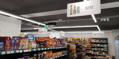 Raionul de dulciuri sonorizare ambientala supermarket (200-300 m²) Sisteme sonorizare si digital signage