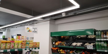 Raionul de fructe si legume sonorizare ambientala supermarket (200-300 m²) Sisteme sonorizare si digital signage