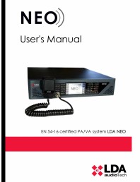 Manualul  utilizatorului - Unitate centrala sistem de evacuare si adresare publica compact - NEO