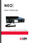 Manualul utilizatorului - Unitate centrala sistem de evacuare si adresare publica compact - NEO LDA Audio