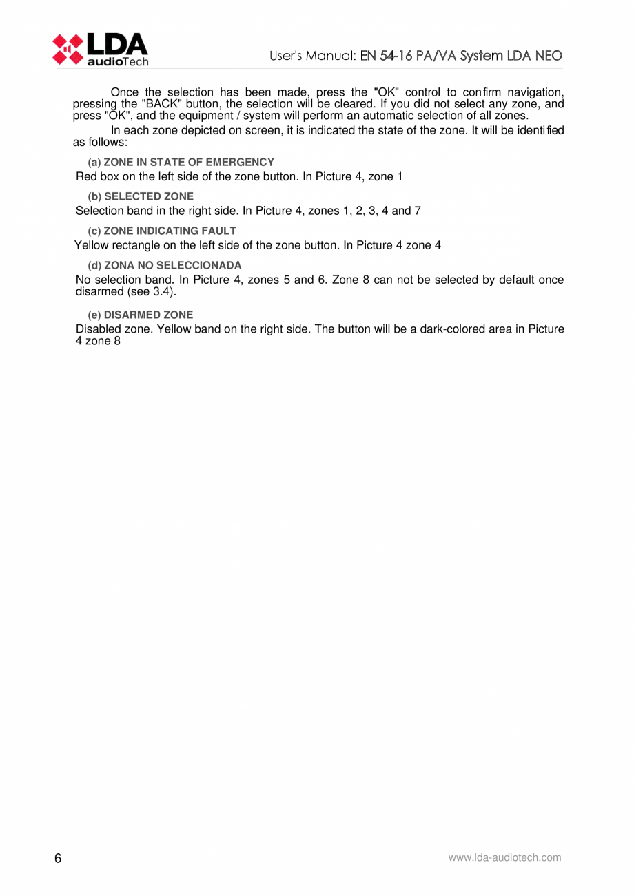 Pagina 10-Manualul  utilizatorului - Unitate centrala sistem de evacuare si adresare publica compact - NEO LDA...