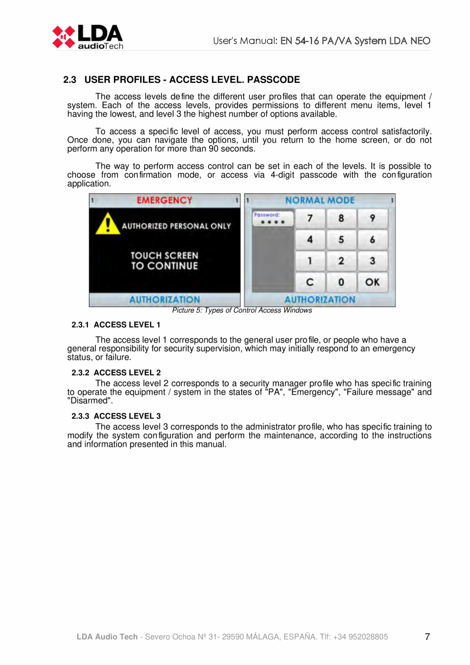 Pagina 11-Manualul  utilizatorului - Unitate centrala sistem de evacuare si adresare publica compact - NEO LDA...