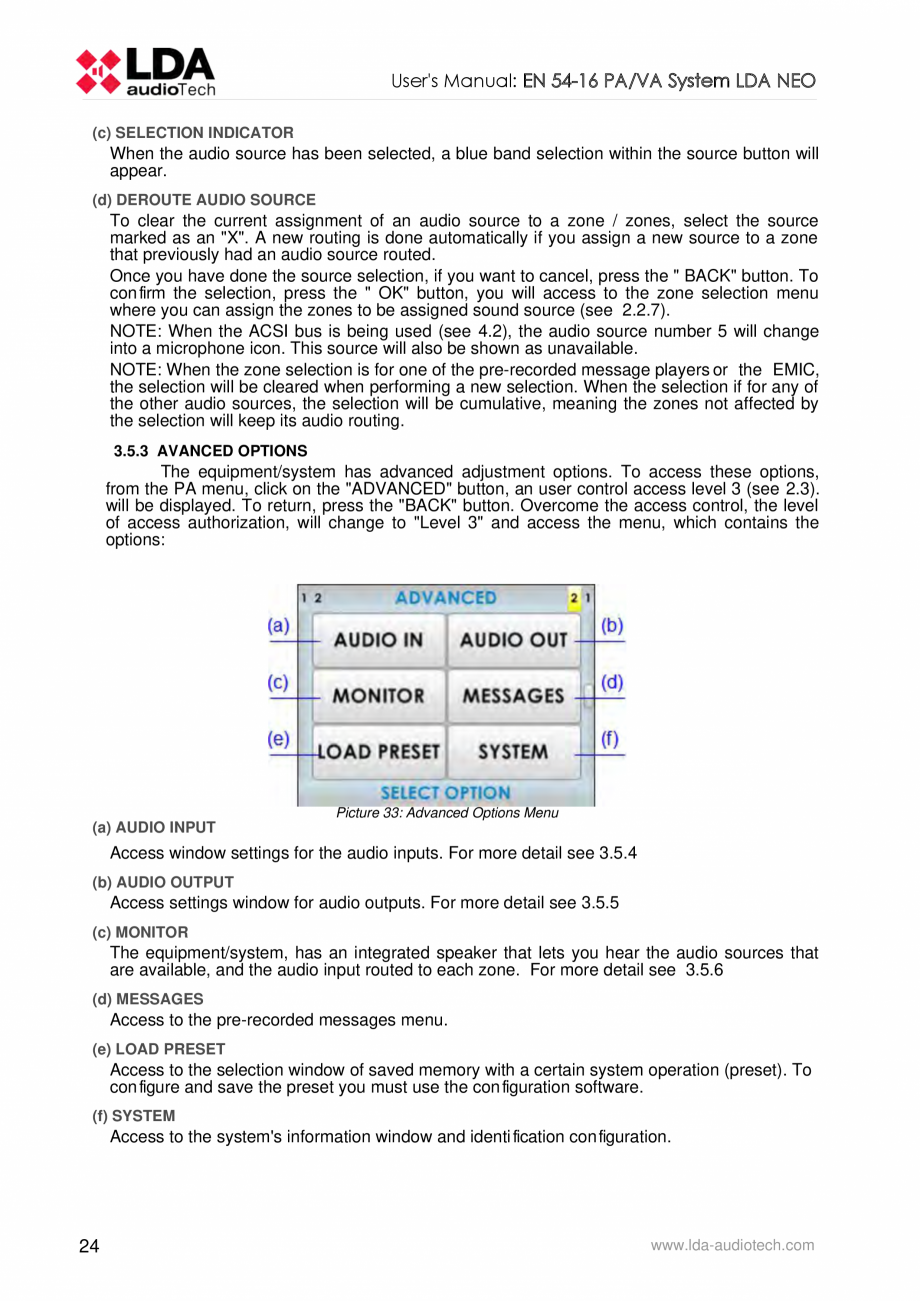 Pagina 28-Manualul  utilizatorului - Unitate centrala sistem de evacuare si adresare publica compact - NEO LDA...