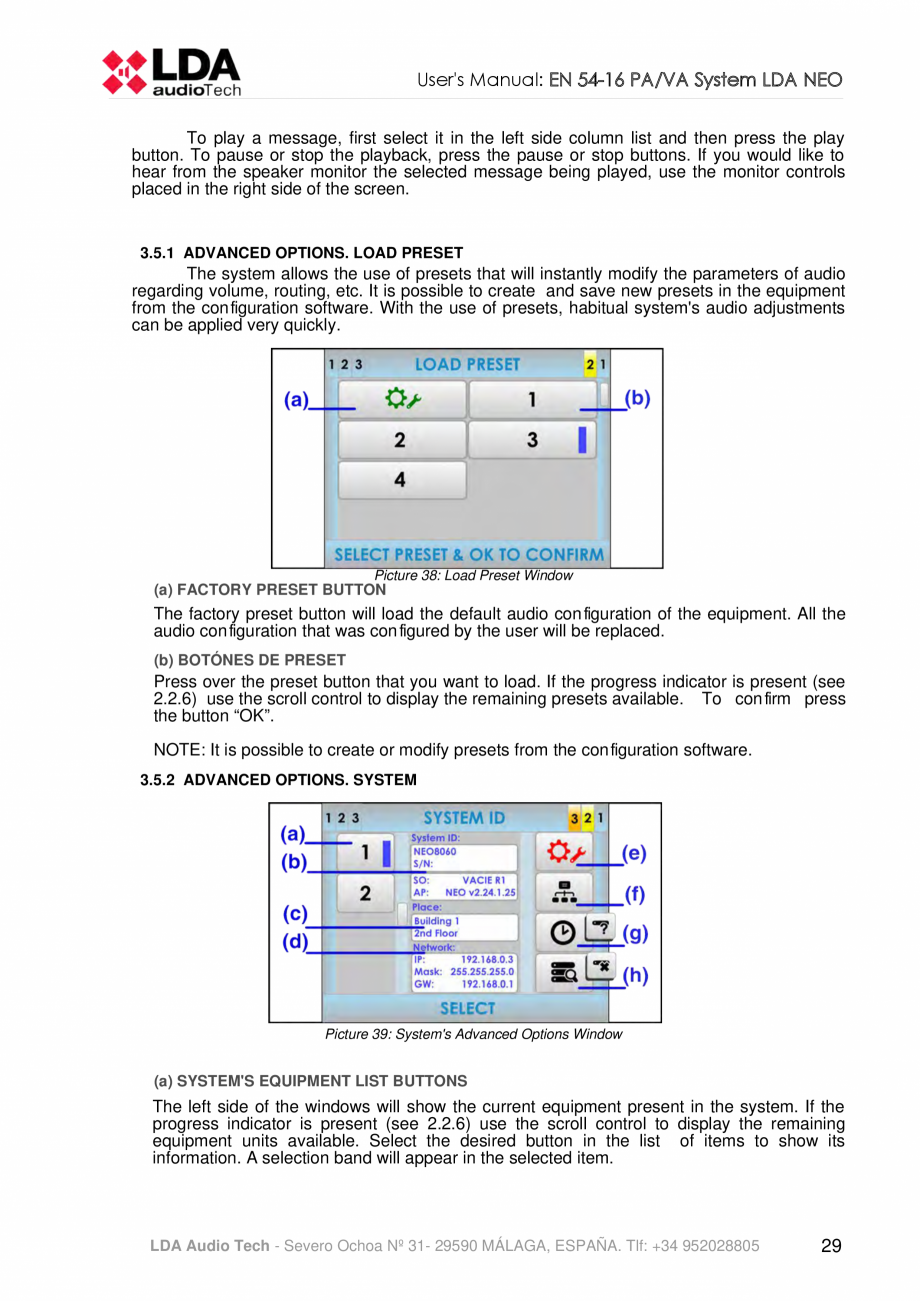 Pagina 33-Manualul  utilizatorului - Unitate centrala sistem de evacuare si adresare publica compact - NEO LDA...
