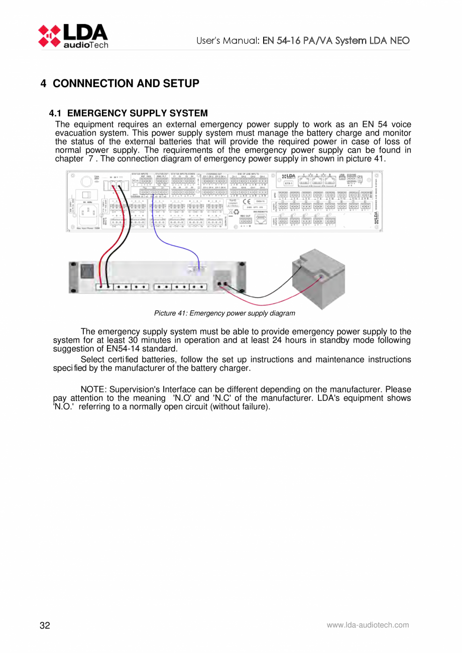 Pagina 36-Manualul  utilizatorului - Unitate centrala sistem de evacuare si adresare publica compact - NEO LDA...