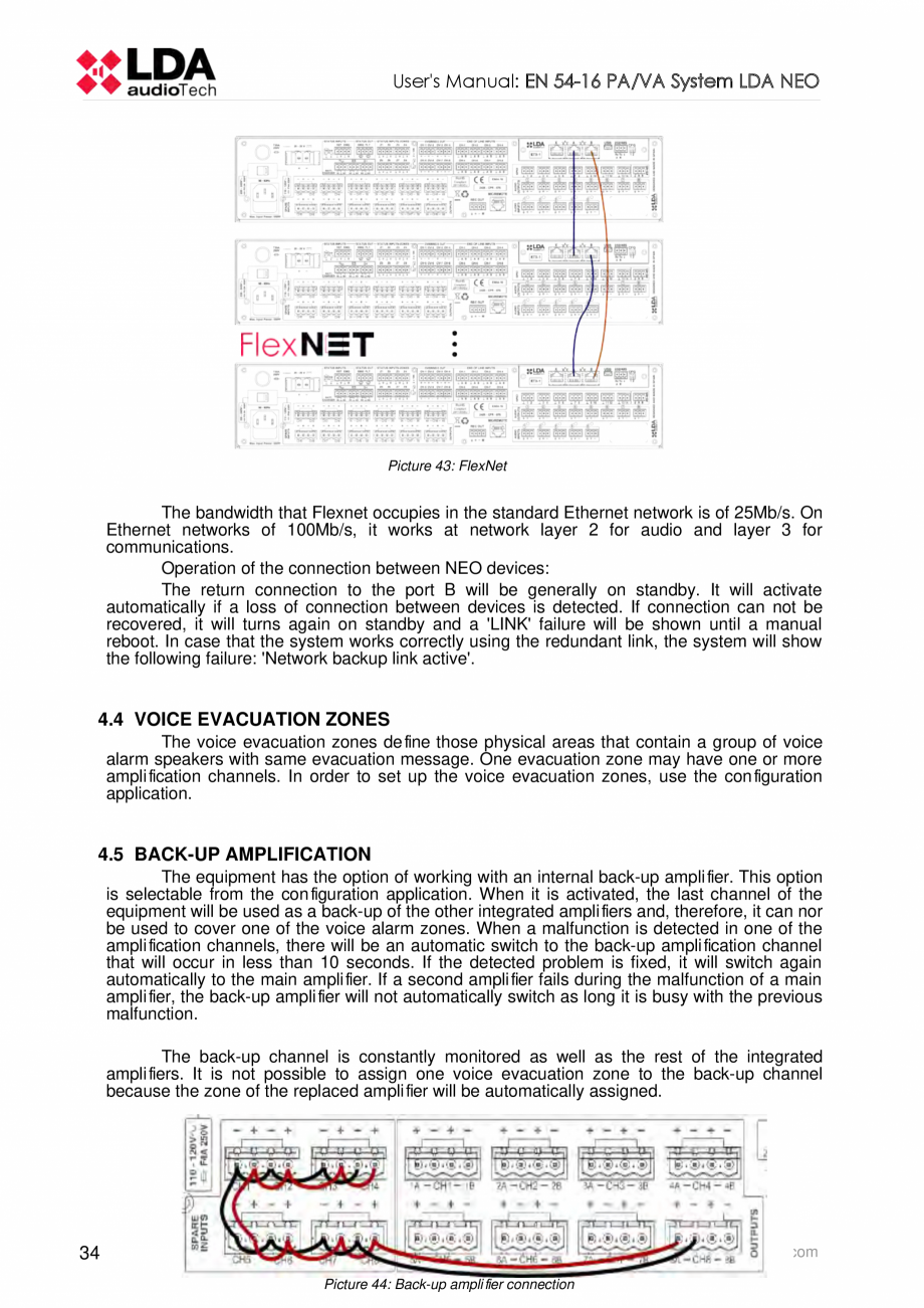 Pagina 38-Manualul  utilizatorului - Unitate centrala sistem de evacuare si adresare publica compact - NEO LDA...