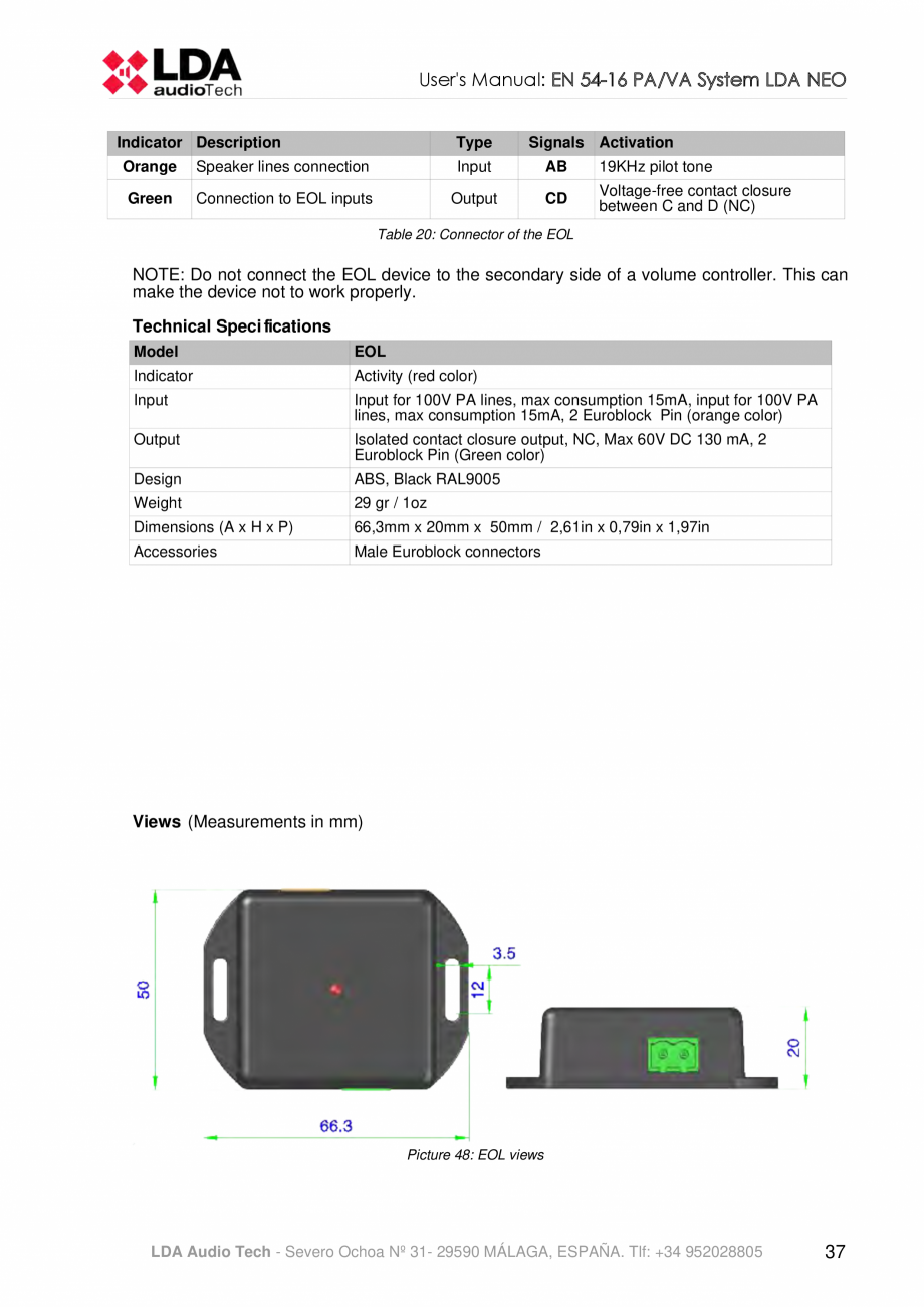 Pagina 41-Manualul  utilizatorului - Unitate centrala sistem de evacuare si adresare publica compact - NEO LDA...