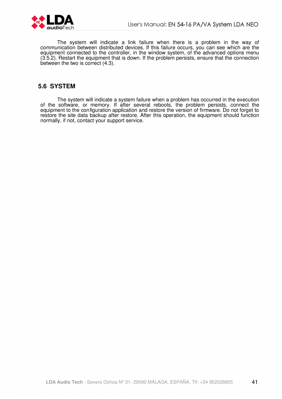 Pagina 45-Manualul  utilizatorului - Unitate centrala sistem de evacuare si adresare publica compact - NEO LDA...