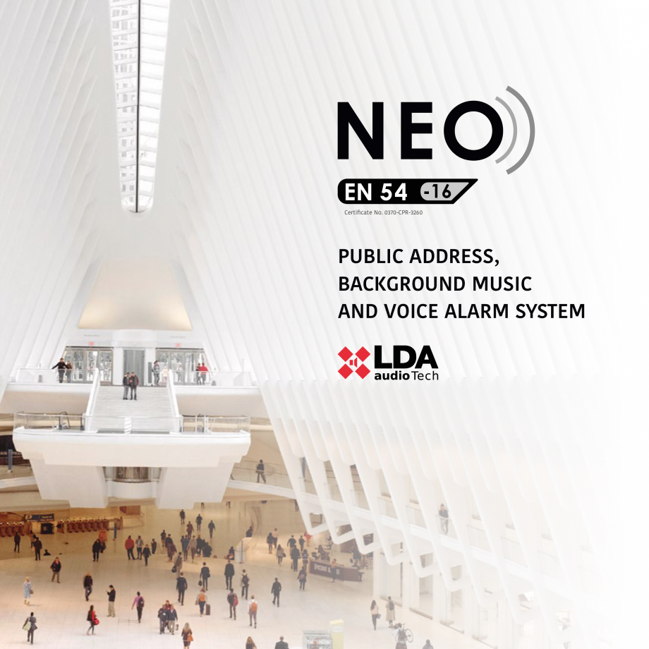 Pagina 1-Sisteme de adresare publica LDA Audio Tech Catalog, brosura Engleza EN 54 -16
Certificate No....