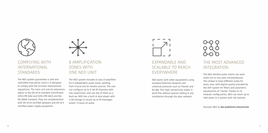 Pagina 4-Sisteme de adresare publica LDA Audio Tech Catalog, brosura Engleza 3 hours / 99 messages /
up to 10...