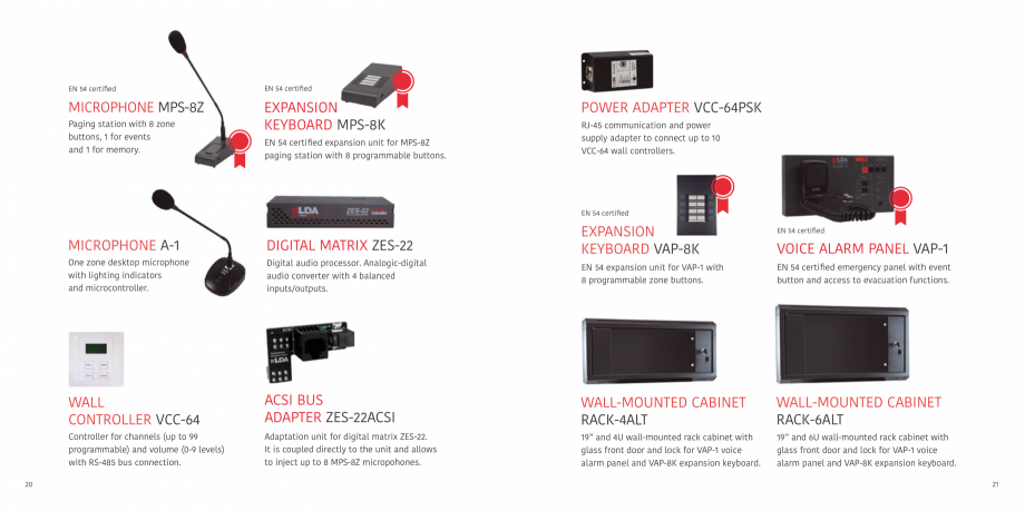Pagina 11-Sisteme de adresare publica LDA Audio Tech Catalog, brosura Engleza 